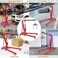 Engine Hoist with Lever 2 Ton Heavy Duty Folding Picker Engine Hoist Shop Crane