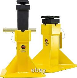 Esco 22 Ton Heavy Duty Jack Support Stands with Threaded Adjustable Post, 1 Pair