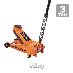 Floor Jack 3 ton Steel Heavy Duty Floor Jack with Rapid Pump Orange Daytona