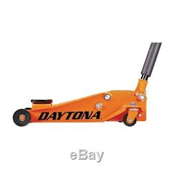 Floor Jack 3 ton Steel Heavy Duty Floor Jack with Rapid Pump Orange Daytona