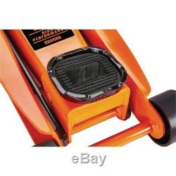 Floor Jack 3 ton Steel Heavy Duty Floor Jack with Rapid Pump Orange Daytona