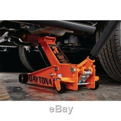 Floor Jack 3 ton Steel Heavy Duty Floor Jack with Rapid Pump Orange Daytona