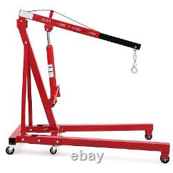 Folding Hydraulic Engine Crane 2 Ton Engine Hoist, Heavy Duty Picker Hoist Lift