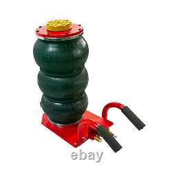 For Car 3 Ton Heavy Duty Air Jack Lift Up To 18 Inch Red Triple Air Bag Jack