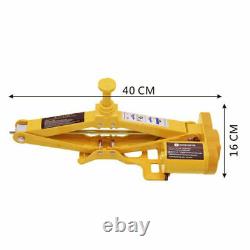 Heavy Duty 12v 3Ton 3t Electric Scissor Car Jack Lift 42cm With Impact Wrench