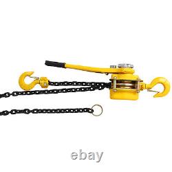Heavy Duty 1.5 Ton Lever Chain Hoist 20FT Lift Puller with Hooks 3300LBS
