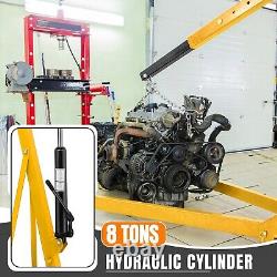 Heavy-Duty 2 Ton Folding Hydraulic Engine Hoist Crane Lift, 4400 LBS Capacity