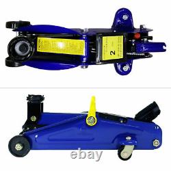 Heavy Duty 2 Ton Hydraulic Floor Jack + 3 Ton Axle Stand Lifting Car Van Truck