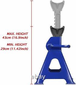 Heavy Duty 2 Ton Hydraulic Floor Jack + 3 Ton Axle Stand Lifting Car Van Truck