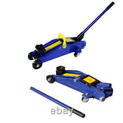 Heavy Duty 2 Ton Hydraulic Trolley Floor Jack + 3 Ton Axle Stands Car Lift Tonne