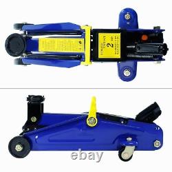 Heavy Duty 2 Ton Hydraulic Trolley Floor Jack + 3 Ton Axle Stands Car Lift Tonne