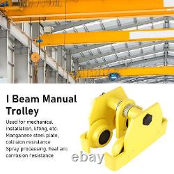 Heavy Duty 3 Ton Capacity Manual Trolley For Crane Lifting Hoisting BUN