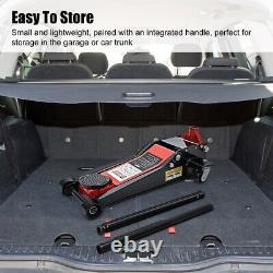 Heavy Duty 3 Ton Dual Pump Hydraulic Low Profile Floor Trolley Jack Car Garage