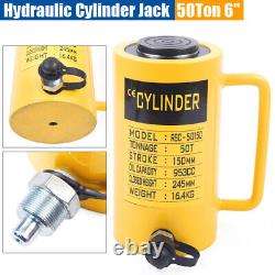 Heavy Duty 50 Ton 6 inch Stroke Hydraulic Cylinder Jack Single Acting Solid Ram