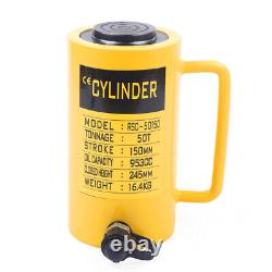 Heavy Duty 50 Ton 6 inch Stroke Hydraulic Cylinder Jack Single Acting Solid Ram