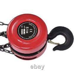Heavy Duty 5TON Chain Block Hoist Manual Hand Ratchet Winch Lift Pull Lever