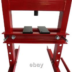 Heavy Duty 6-Ton Hydraulic Shop Press Benchtop with Plates H Frame Jack Stand