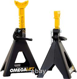 Heavy Duty 6 Ton Jack Stands Pair Double Locking Pins Handle Lock NEW