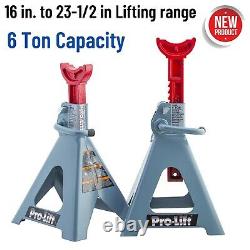 Heavy Duty 6 Ton Jack Stands Pair Double Locking Pins SUV Truck Jeep Safe Lift