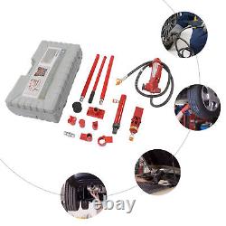 Heavy Duty 6 Ton Porta Power Hydraulic Jack Lift Ram Auto Body Frame Repair Kit