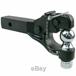 Heavy Duty 8 Ton Ball Combo Pintle Tow Hook Receiver Arm Hitch Towing 4WD Truck