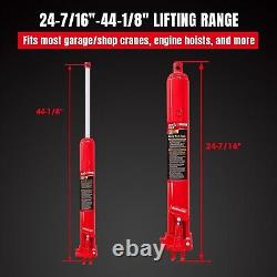 Heavy-Duty 8 Ton Hydraulic Long Ram with 44.13 Lift Height Great for Shops
