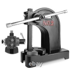Heavy Duty Arbor Press 2 Ton Black Manual Desktop with 8.5 Inch Maximum Height