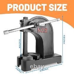Heavy Duty Arbor Press 2 Ton Black Manual Desktop with 8.5 Inch Maximum Height
