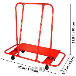 Heavy Duty Drywall Cart Tool Capacity 2200 Lbs / 1 Ton with Four 5 Wheels