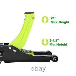 Heavy-Duty Dual Piston 3.5Ton Low Profile Steel Racing Floor Jack Hydraulic Jack
