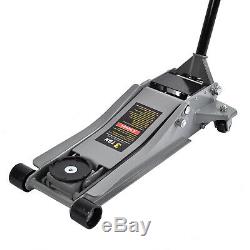 Heavy Duty Floor Jack 3 Ton Steel Ultra Low Profile Quick Pump Lifting Car