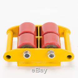 Heavy Duty Machine Dolly Skate Machinery Roller Mover Cargo Trolley 6 Ton