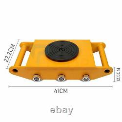 Heavy Duty Machine Dolly Skate Machinery Roller Mover Cargo Trolley 8 Ton