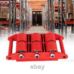 Heavy Duty Machine Dolly Skate Roller Machinery Mover 360° Rotation RED 2x 8 Ton