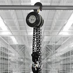 Heavy Duty Manual Hand Chain Hoist 3 Ton 6614 Lbs Capacity 10 Feet with 2 Hooks