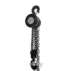 Heavy Duty Manual Hand Chain Hoist 3 Ton 6614 Lbs Capacity 10 Feet with 2 Hooks