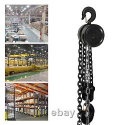 Heavy Duty Manual Hand Chain Hoist 3 Tons 6614 Lbs Capacity 10 Ft with 2 Hooks