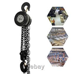 Heavy Duty Manual Hand Chain Hoist 3 Tons 6614 Lbs Capacity 10 Ft with 2 Hooks