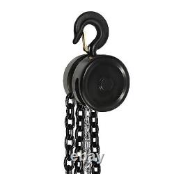 Heavy Duty Manual Hand Chain Hoist 3 Tons 6614 Lbs Capacity 10 Ft with 2 Hooks