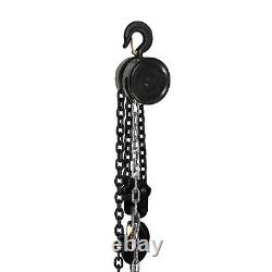 Heavy Duty Manual Hand Chain Hoist 3 Tons 6614 Lbs Capacity 10 Ft with 2 Hooks