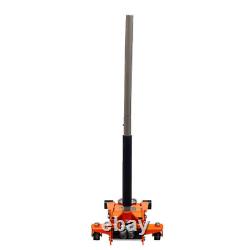 Heavy Duty Steel 3-Ton Low Profile Floor Jack with Quick Lift in Orange