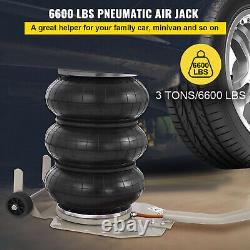 Heavy Duty Triple Bag Air Jack 3 Ton 6600LBS Pneumatic Jack