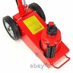 Heavy duty 35 Ton Air Hydraulic Floor Jack Wheels Lift Truck Bus Shop Equipment