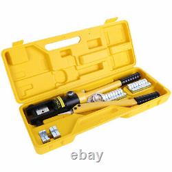 Hydraulic Crimper Crimping Tool with11 Dies Wire Battery Cable Lug Terminal 12 Ton