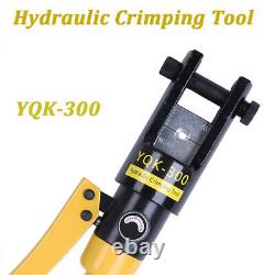 Hydraulic Crimper Crimping Tool with11 Dies Wire Battery Cable Lug Terminal 12 Ton