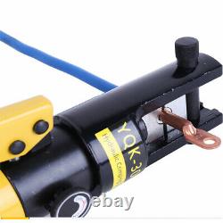 Hydraulic Crimper Crimping Tool with11 Dies Wire Battery Cable Lug Terminal 12 Ton