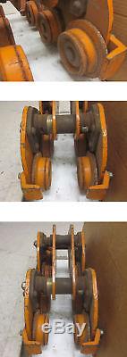 Ingersoll-Rand TVP100 8-Wheel 10 Ton Dual Plain Trolley Beam Hoist Heavy Duty
