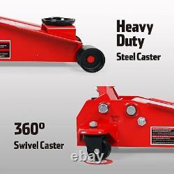 Jack Boss 3Ton Floor Jack Steel Heavy Duty Hydraulic Car Jack, Red, AST830025