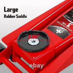Jack Boss 3Ton Floor Jack Steel Heavy Duty Hydraulic Car Jack, Red, AST830025