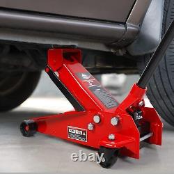 Jack Boss 3Ton Floor Jack Steel Heavy Duty Hydraulic Car Jack, Red, AST830025